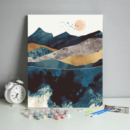 Mountain Layers at Dawn - 40x50 cm paint by numbers kit
