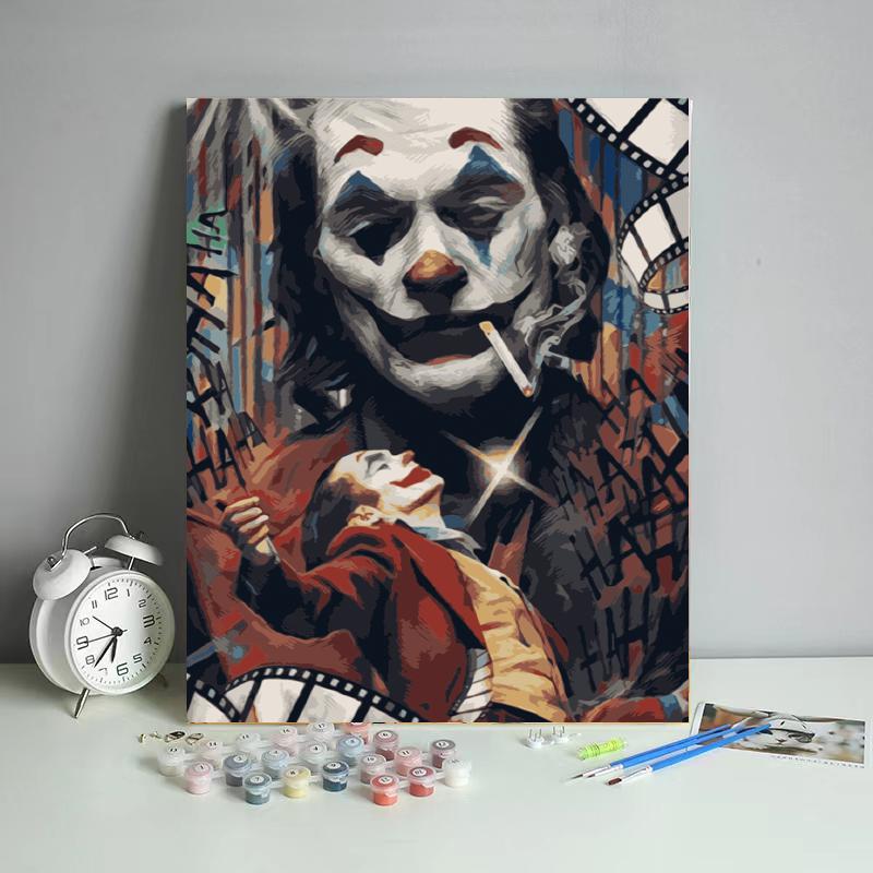 Cinema Clown Collage - 40x50 cm paint by numbers kit