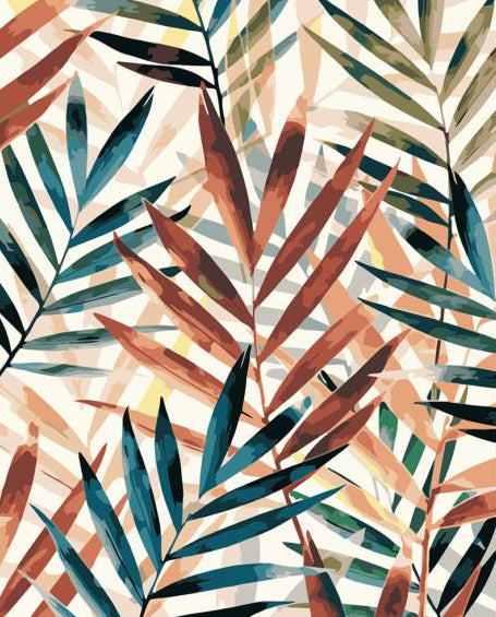 Colorful leaf pattern