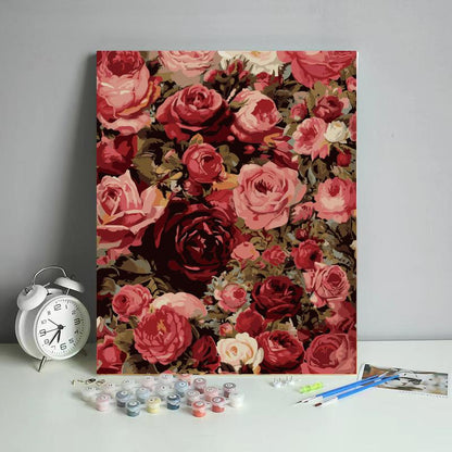 Crimson Rose Garden - 40x50 cm paint by numbers kit