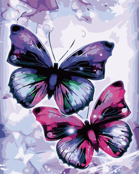 Pink and purple butterflies