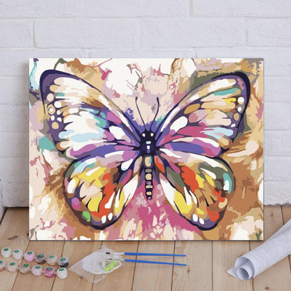 Pastel Rainbow Butterfly - 40x50 cm paint by numbers kit