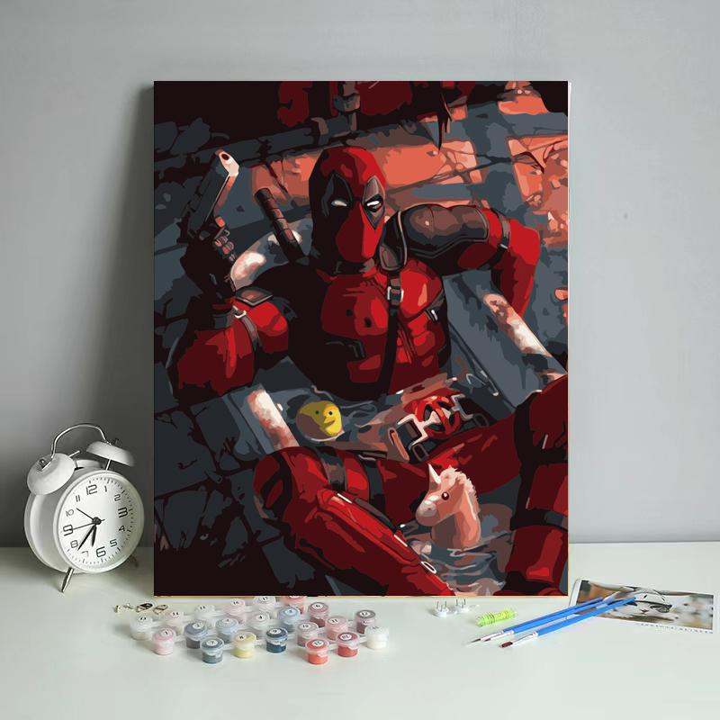 Masked Mercenary Bath - 40x50 cm paint by numbers kit