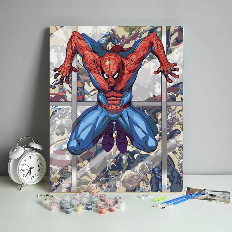 Web Hero in Action - 40x50 cm paint by numbers kit