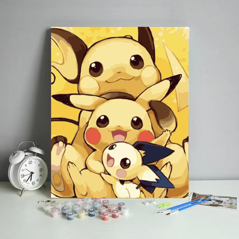 Electric Mouse Family - 40x50 cm paint by numbers kit