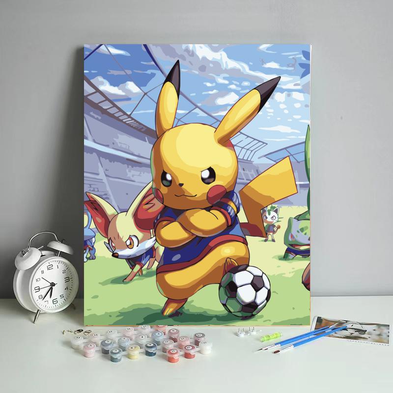Electric Mouse Soccer Star - 40x50 cm paint by numbers kit