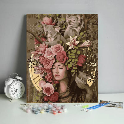 Koala Flower Crown - 40x50 cm paint by numbers kit