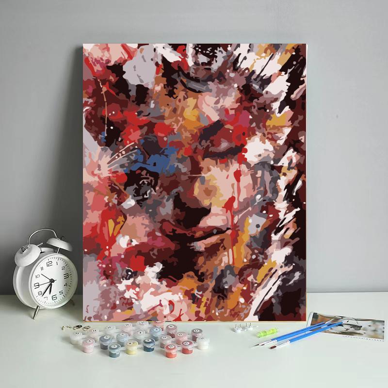 Abstract Hidden Face - 40x50 cm paint by numbers kit