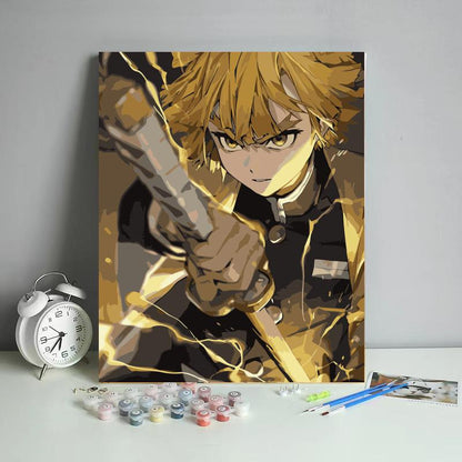 Lightning Swordsman - 40x50 cm paint by numbers kit