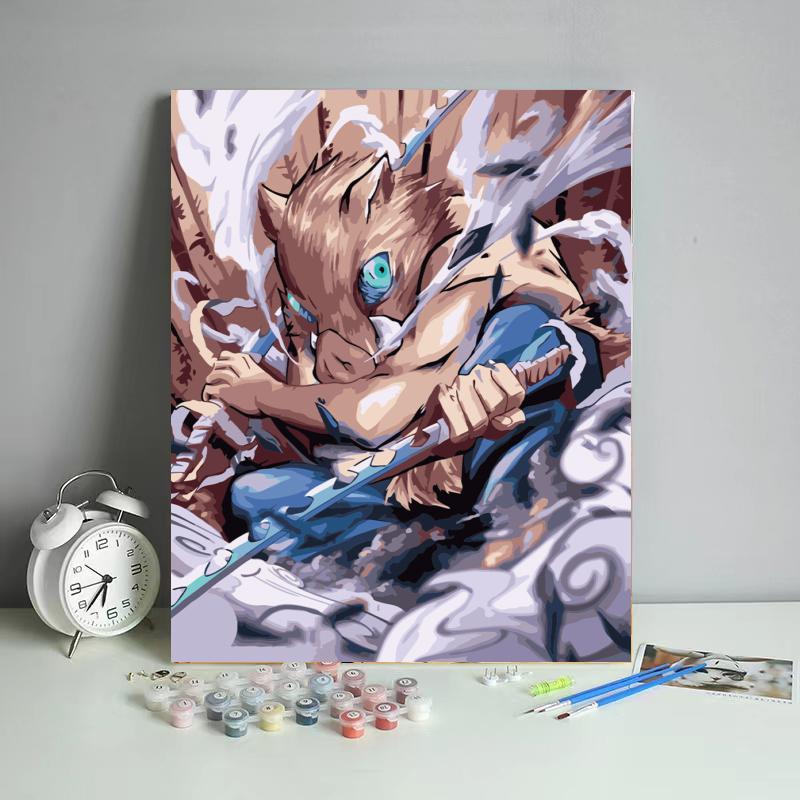 Wild Boar Warrior - 40x50 cm paint by numbers kit