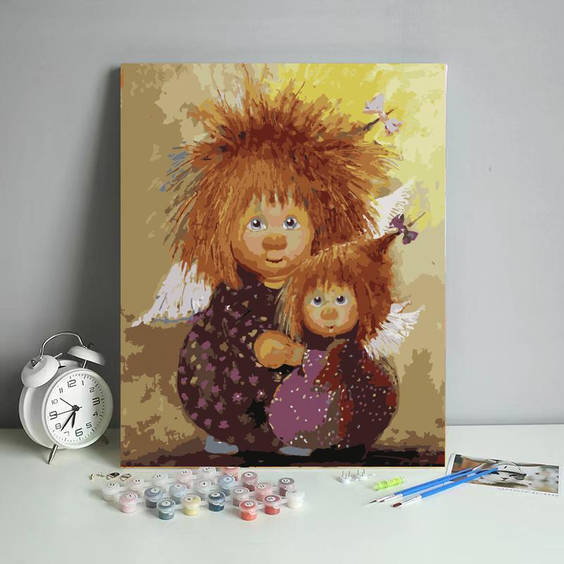 Woodland Doll Friends - 40x50 cm paint by numbers kit