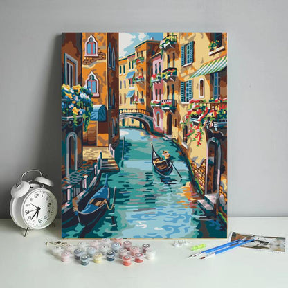 Colorful Venice Canal - 40x50 cm paint by numbers kit