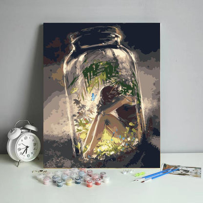 Girl in a Glass Garden - 40x50 cm paint by numbers kit