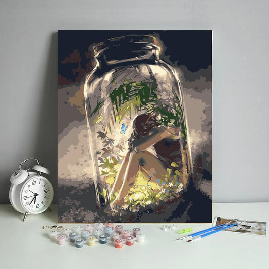 Girl in a Glass Garden - 40x50 cm paint by numbers kit
