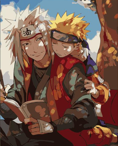 Master and Young Ninja - 40x50 cm paint by numbers kit