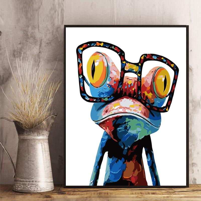Colorful Frog Portrait - 40x50 cm paint by numbers kit