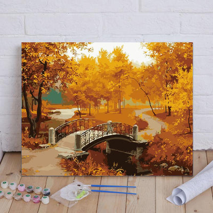 Golden Autumn Bridge - 40x50 cm paint by numbers kit