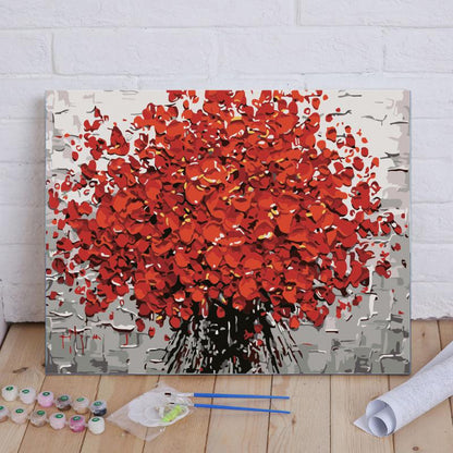 Crimson Blossom Tree - 40x50 cm paint by numbers kit