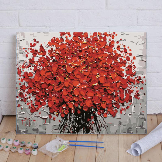 Crimson Blossom Tree - 40x50 cm paint by numbers kit