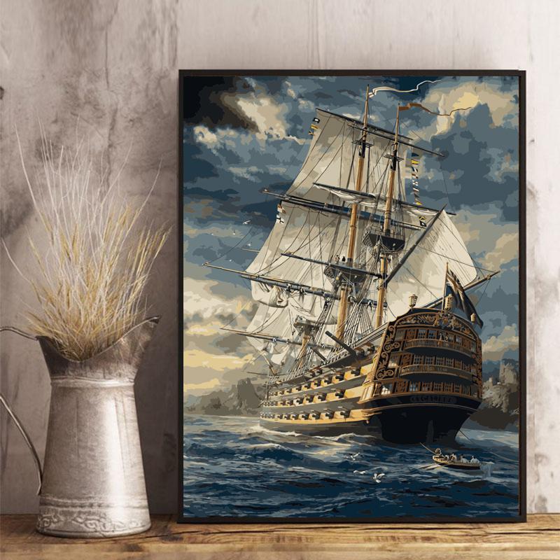 Majestic Sailing Ship - 40x50 cm paint by numbers kit