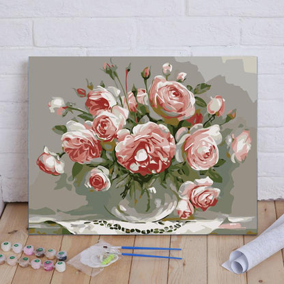 Blush Rose Bouquet - 40x50 cm paint by numbers kit