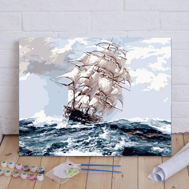 Sailing Through the Waves - 40x50 cm paint by numbers kit