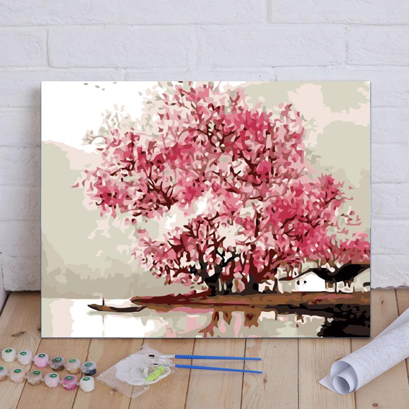 Pink Blossom Tree - 40x50 cm paint by numbers kit