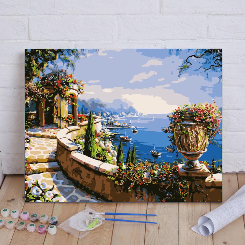 Coastal Garden View - 40x50 cm paint by numbers kit