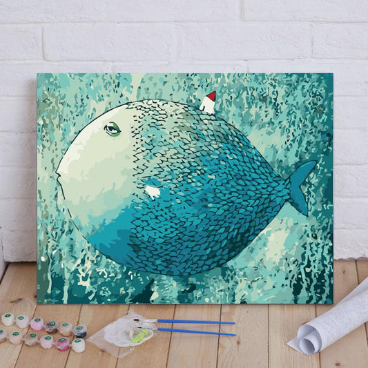 Whimsical Ocean Fish - 40x50 cm paint by numbers kit