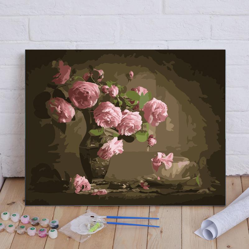 Vintage Pink Roses - 40x50 cm paint by numbers kit