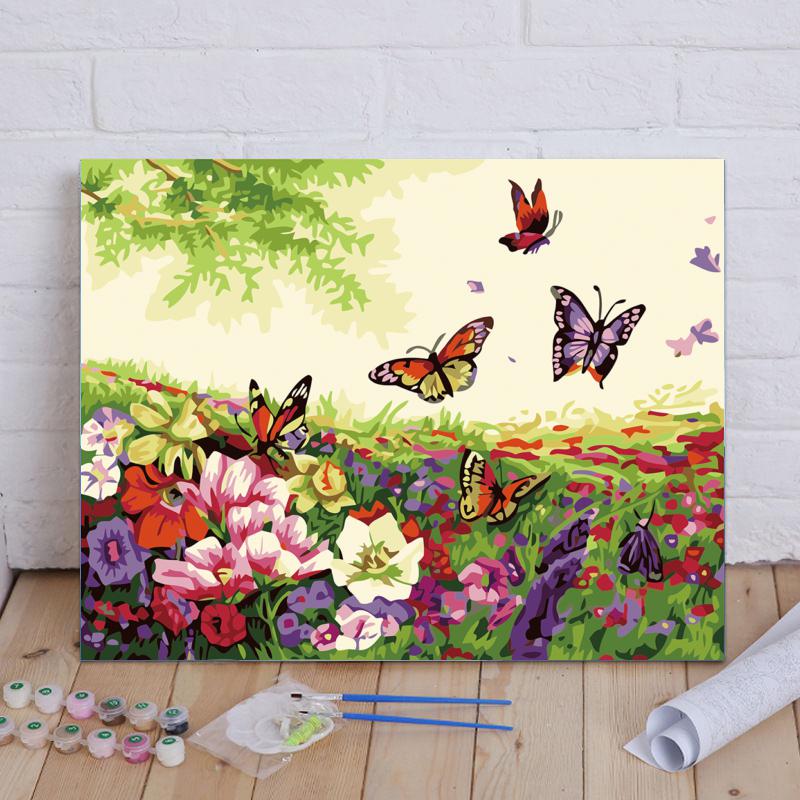 Butterfly Flower Garden - 40x50 cm paint by numbers kit