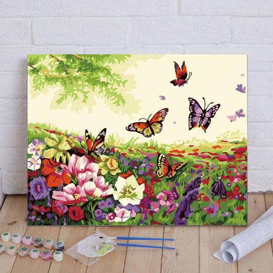 Butterfly Flower Garden - 40x50 cm paint by numbers kit