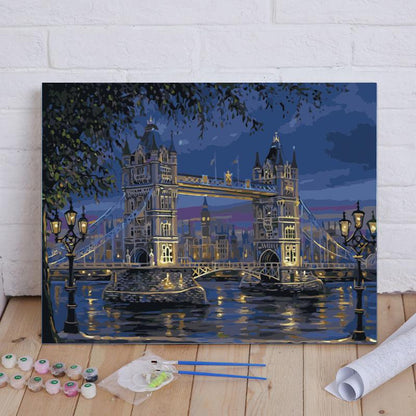 Tower Bridge at Night - 40x50 cm paint by numbers kit