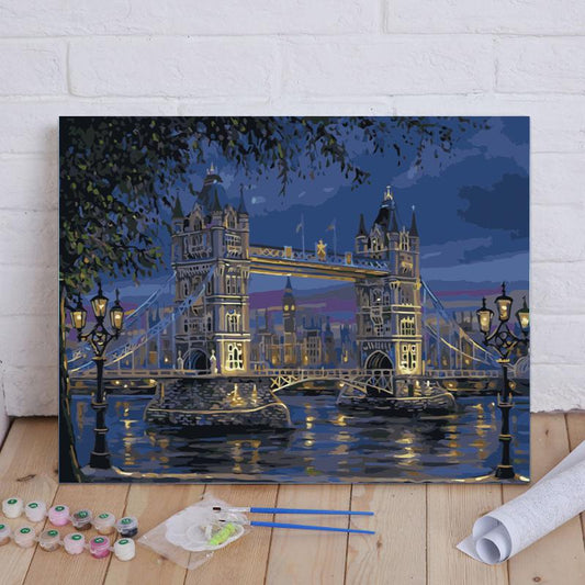 Tower Bridge at Night - 40x50 cm paint by numbers kit