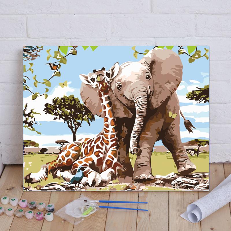Savanna Friends - 40x50 cm paint by numbers kit