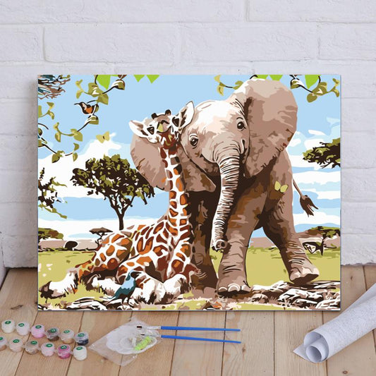 Savanna Friends - 40x50 cm paint by numbers kit