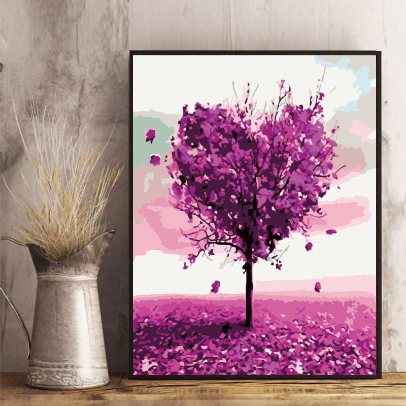 Heart Shaped Blossom Tree - 40x50 cm paint by numbers kit