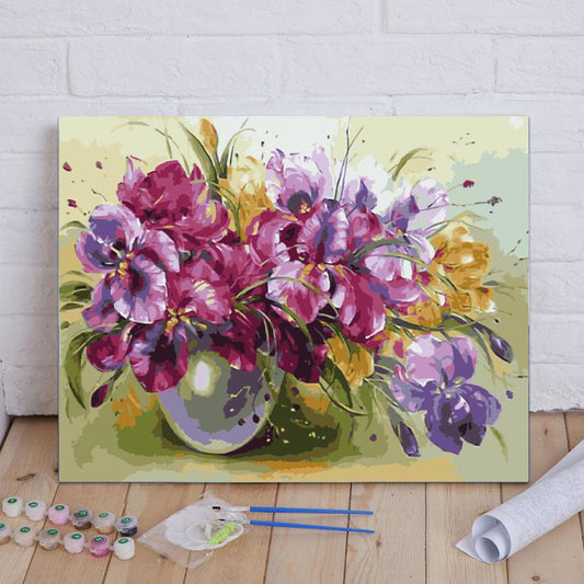 Purple Floral Bouquet - 40x50 cm paint by numbers kit