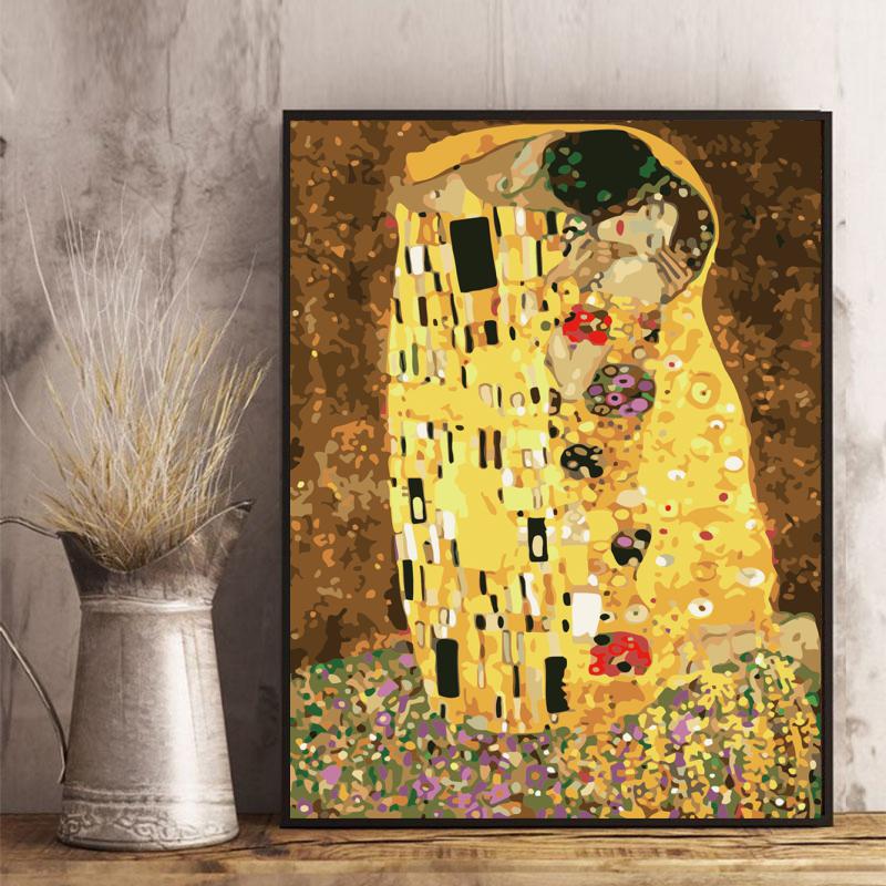 Golden Embrace - 40x50 cm paint by numbers kit