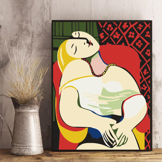 Abstract Reclining Woman - 40x50 cm paint by numbers kit