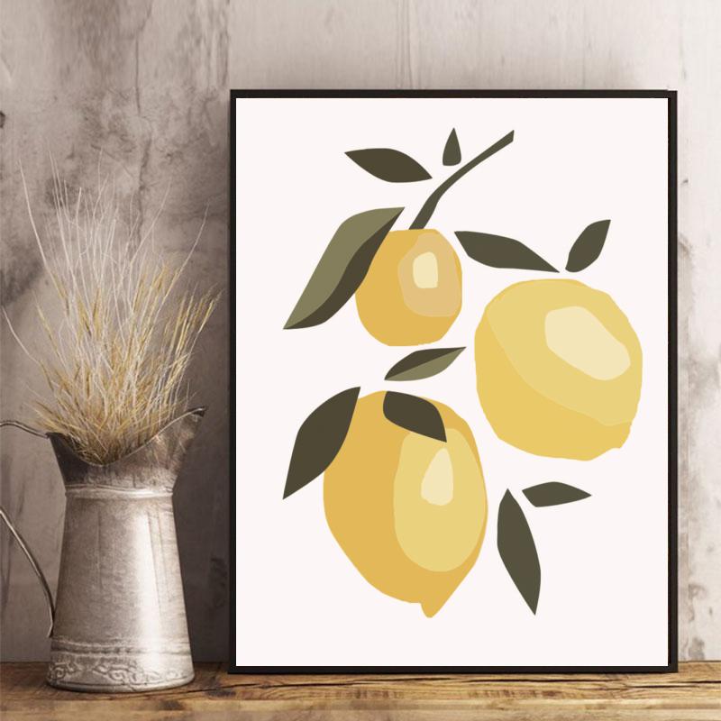 Minimalist Yellow Lemons - 40x50 cm paint by numbers kit
