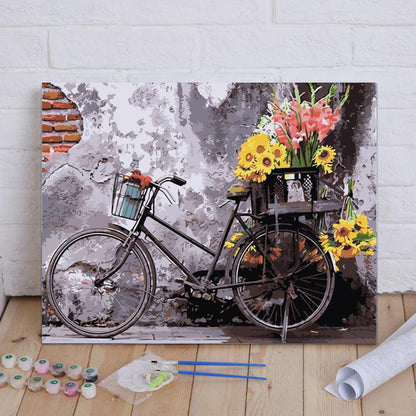 Flower Bicycle - 40x50 cm paint by numbers kit
