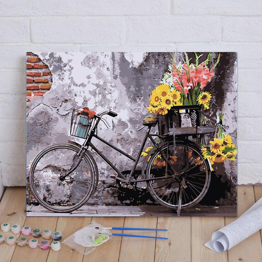 Flower Bicycle - 40x50 cm paint by numbers kit