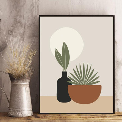 Minimalist Botanical Vases - 40x50 cm paint by numbers kit