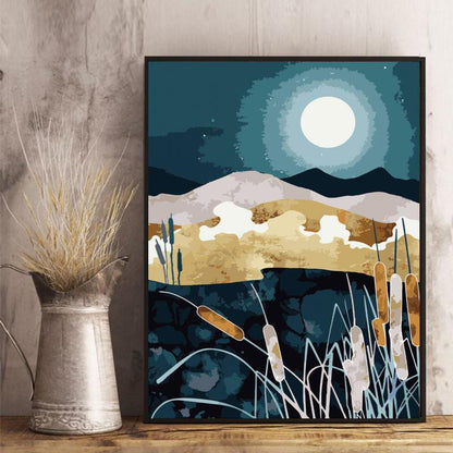 Moonlit Mountain Marsh - 40x50 cm paint by numbers kit