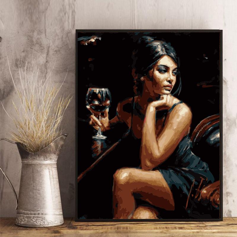 Elegant Evening with Wine - 40x50 cm paint by numbers kit