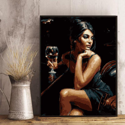 Elegant Evening with Wine - 40x50 cm paint by numbers kit