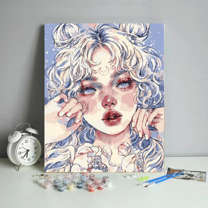 Dreamy Moonlit Portrait - 40x50 cm paint by numbers kit