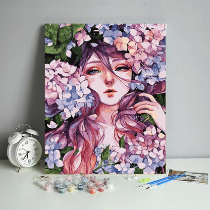 Hydrangea Garden Portrait - 40x50 cm paint by numbers kit