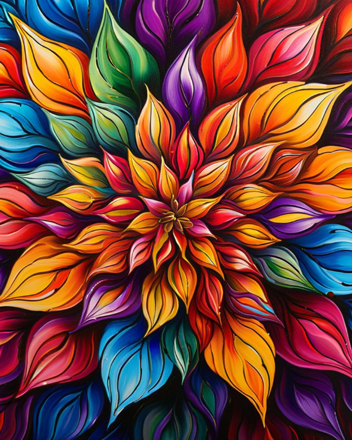 Prismatic Petal Mandala